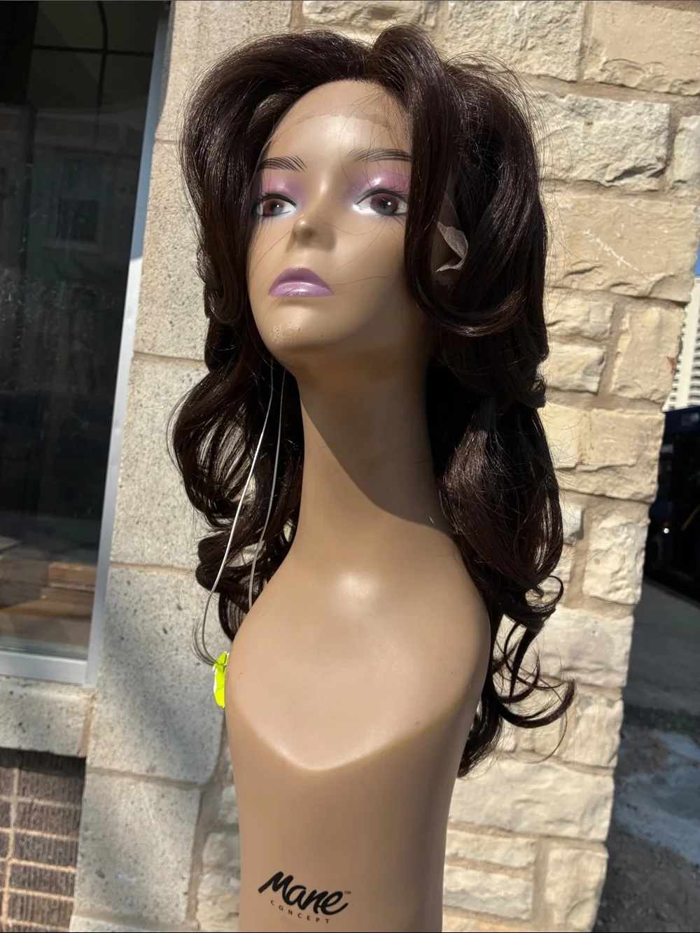 Women's Medium Dark Brown Wavy Wig